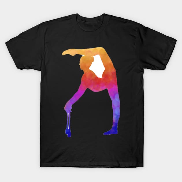 A rythmic gymnast with clubs T-Shirt by artsyreader